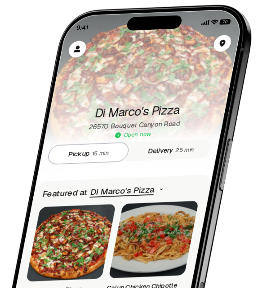 Di Marco's Pizza app preview