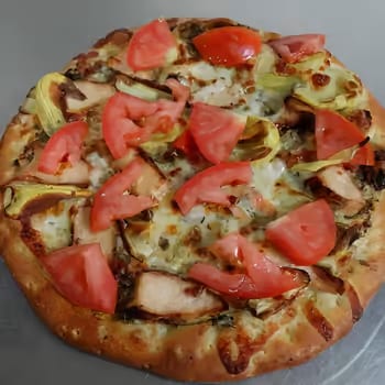 Chicken Pesto Pizza.