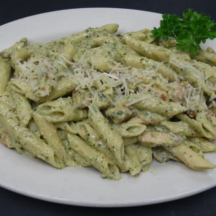 Chicken Pesto pasta.