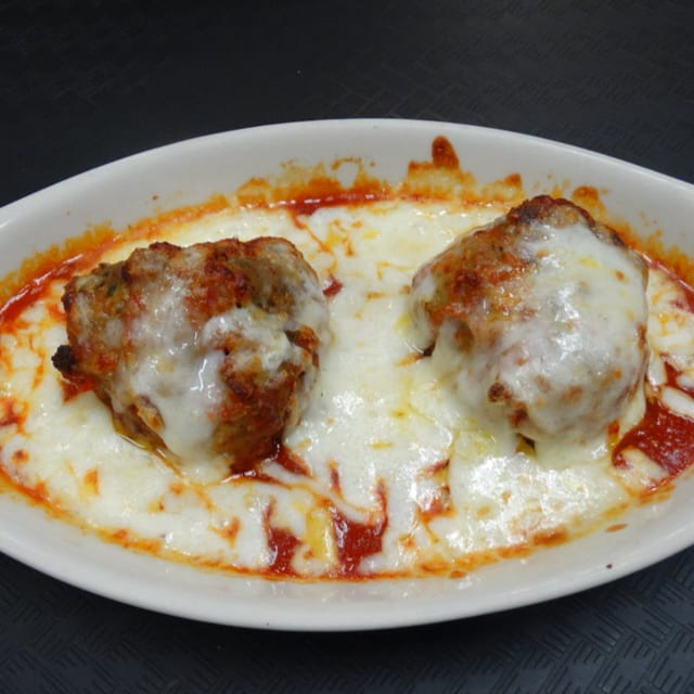 Meatballs with Marinara and Cheese.