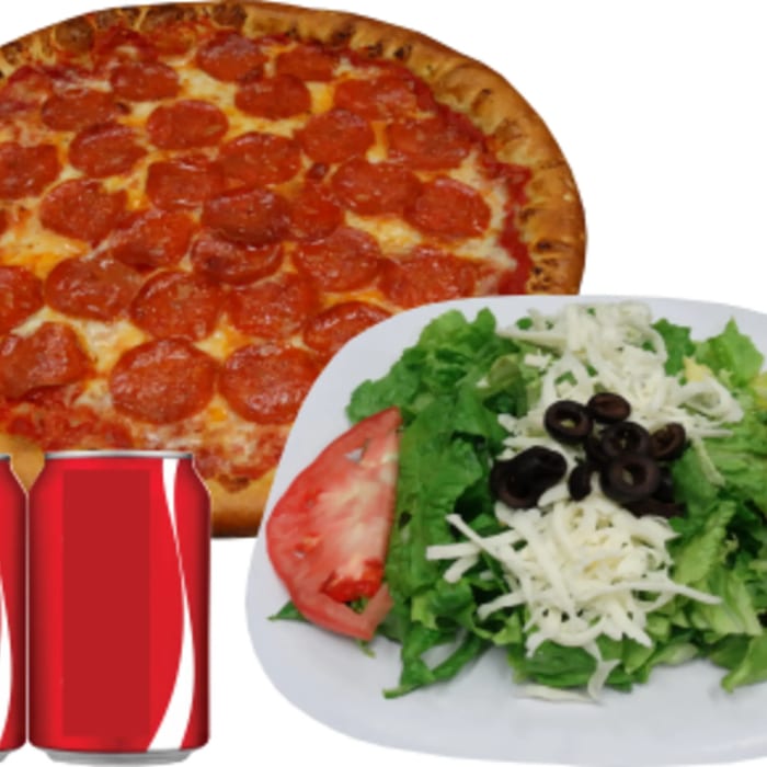 #5 One Large Cheese Pizza, One Italian Salad & 2 Cans of Soda.