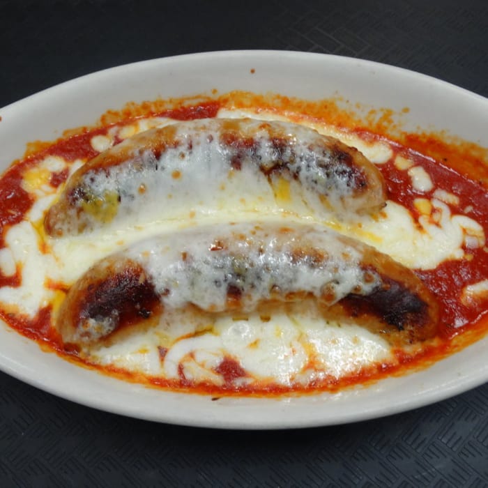 Italian Sausage with Marinara and Cheese.